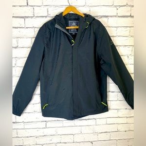 Alpine Design Black Hooded Waterproof Coat with Hood size Medium